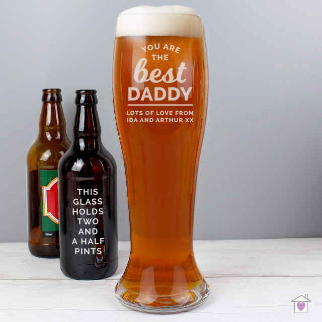 Personalised 'You are the Best' Giant Two And A Half Pint Beer Glass