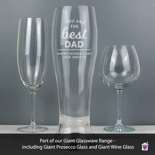 Personalised 'You are the Best' Giant Two And A Half Pint Beer Glass - Image 7