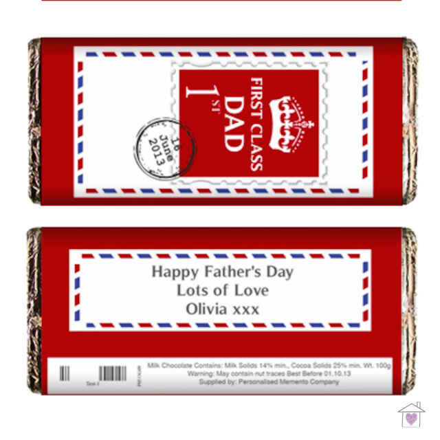 Personalised 1st Class Milk Chocolate Bar - Image 2