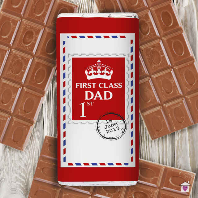 Personalised 1st Class Milk Chocolate Bar