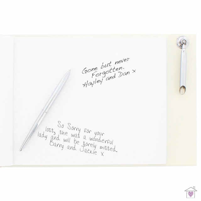 Personalised In Loving Memory Hardback Guest Book & Pen - Image 5
