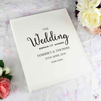 Personalised Rustic Wedding Traditional Album