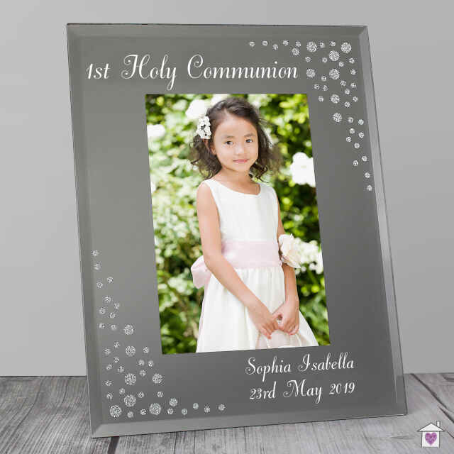 Personalised Any Message 4x6 Diamante Glass Photo Frame - Image 9