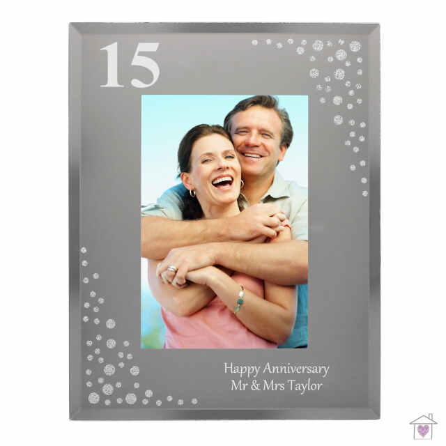 Personalised Big Age 4x6 Diamante Glass Photo Frame - Image 2