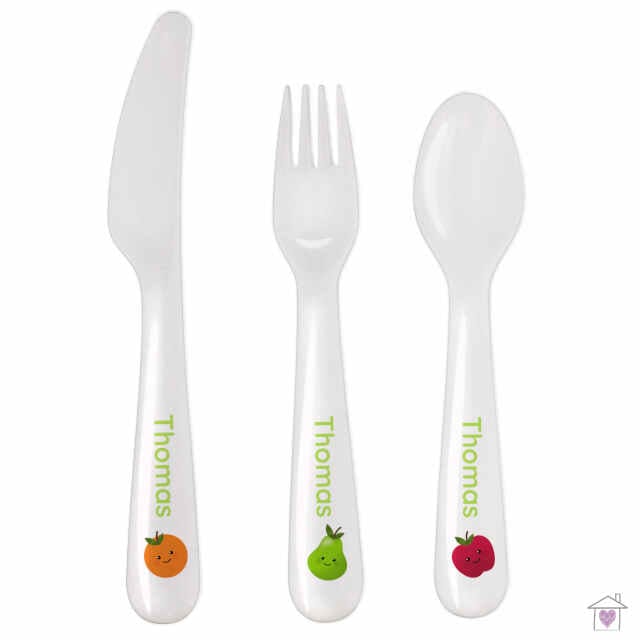 Personalised Healthy Eating Plastic Cutlery - Image 2