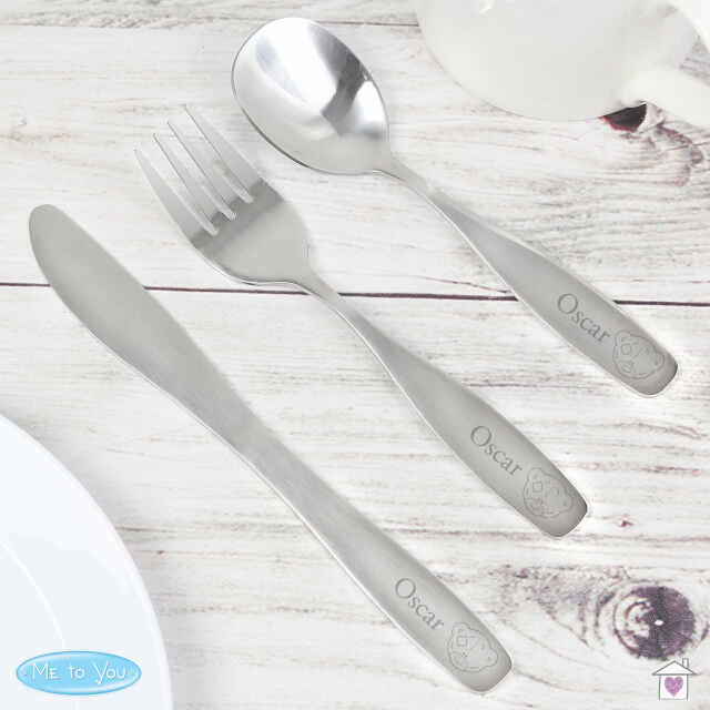 Personalised Tiny Tatty Teddy 3 Piece Cutlery Set - Image 3