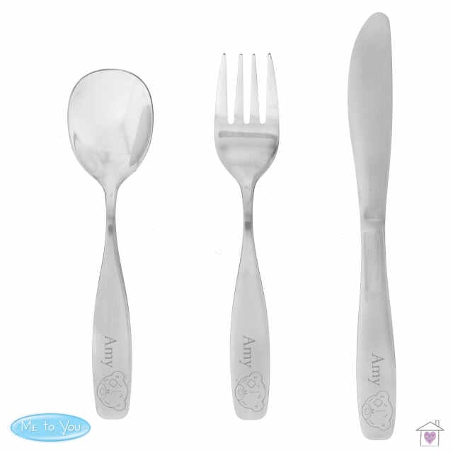 Personalised Tiny Tatty Teddy 3 Piece Cutlery Set - Image 4