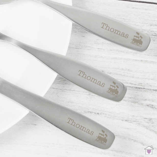 Personalised 3 Piece Train Cutlery Set - Image 3