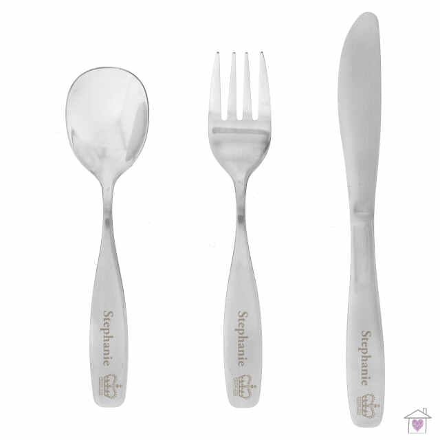 Personalised 3 Piece Princess Cutlery Set - Image 2