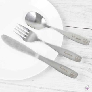 Personalised 3 Piece Prince Cutlery Set