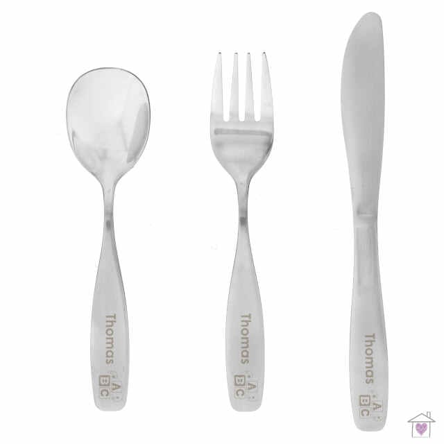 Personalised 3 Piece ABC Cutlery Set - Image 2