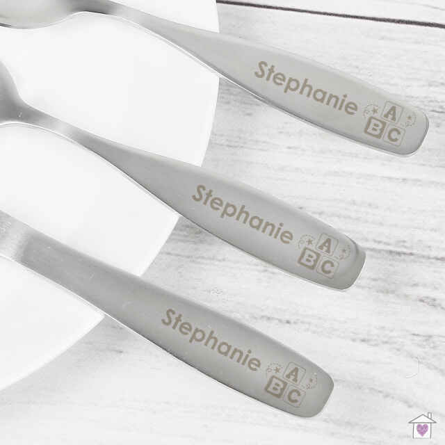 Personalised 3 Piece ABC Cutlery Set - Image 3