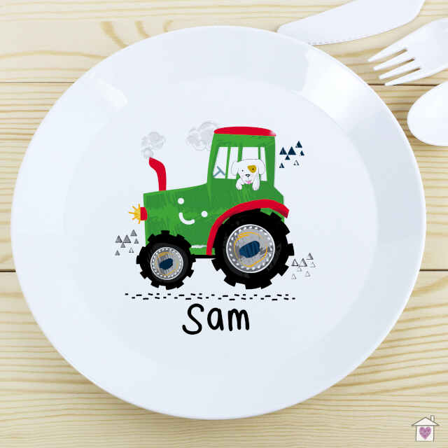 Personalised Tractor Plastic Plate - Image 3