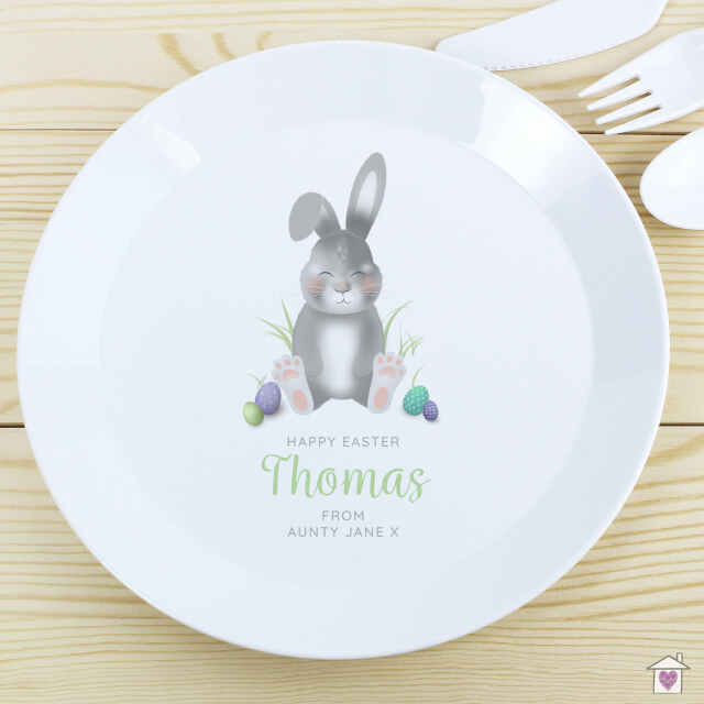Personalised Easter Bunny Plastic Plate - Image 6