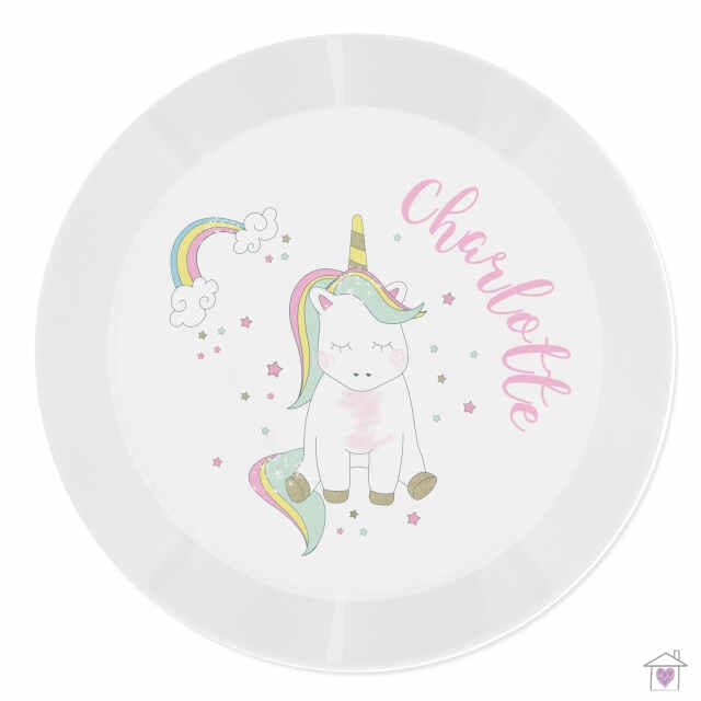 Personalised Baby Unicorn Plastic Plate - Image 5