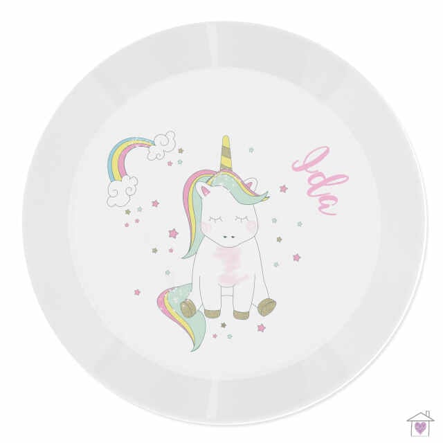 Personalised Baby Unicorn Plastic Plate - Image 6