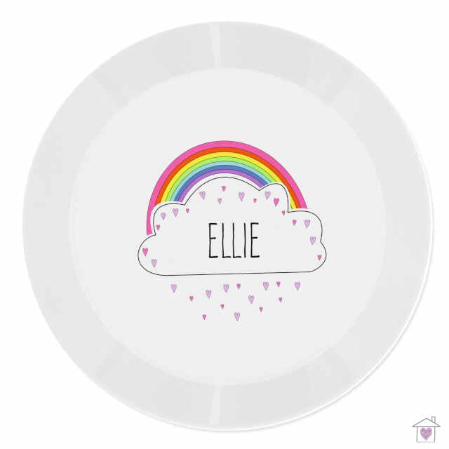 Personalised Rainbow Plastic Plate - Image 2