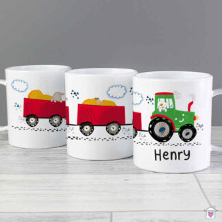 Personalised Tractor Plastic Mug