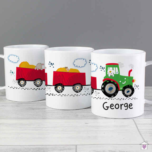Personalised Tractor Plastic Mug - Image 3
