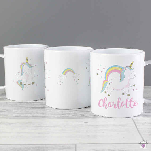 Personalised Baby Unicorn Plastic Mug - Image 3