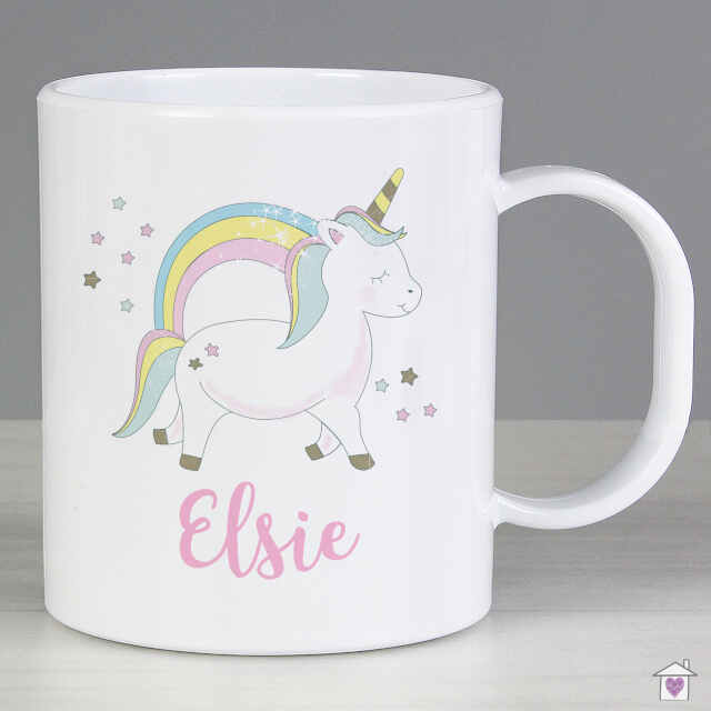 Personalised Baby Unicorn Plastic Mug - Image 4