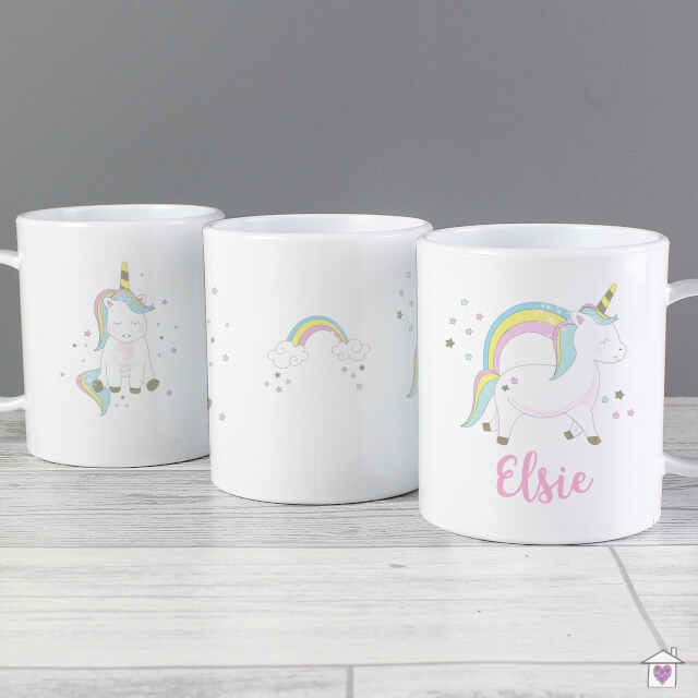Personalised Baby Unicorn Plastic Mug - Image 5