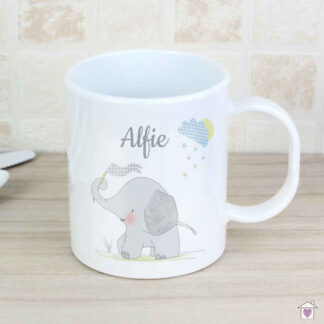 Personalised Hessian Elephant Plastic Mug