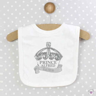 Personalised Royal Crown Bib