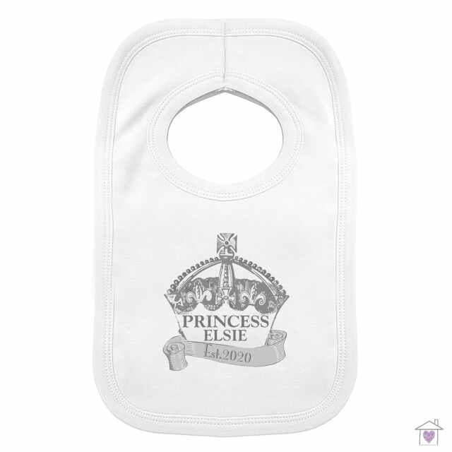 Personalised Royal Crown Bib - Image 2