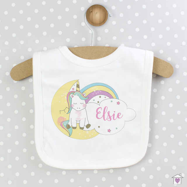 Personalised Baby Unicorn Bib