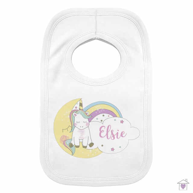 Personalised Baby Unicorn Bib - Image 2