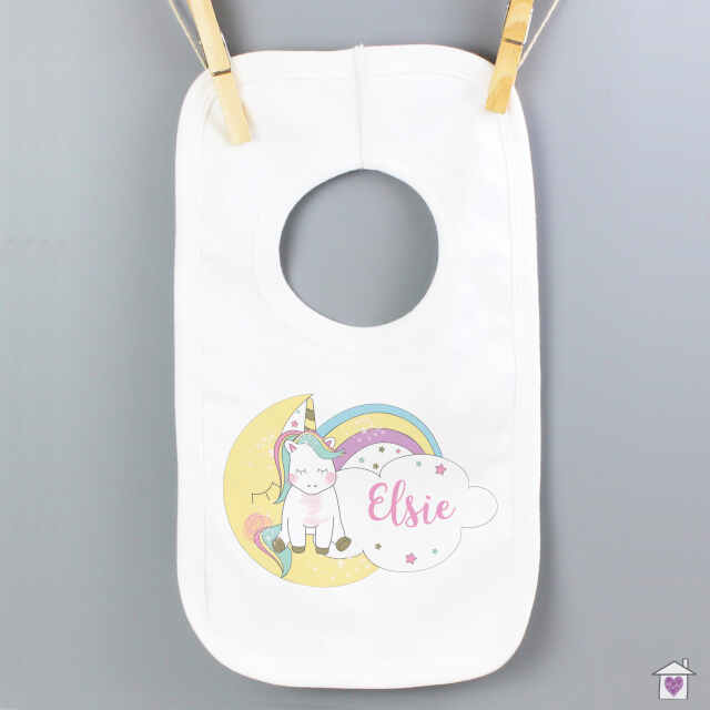 Personalised Baby Unicorn Bib - Image 3