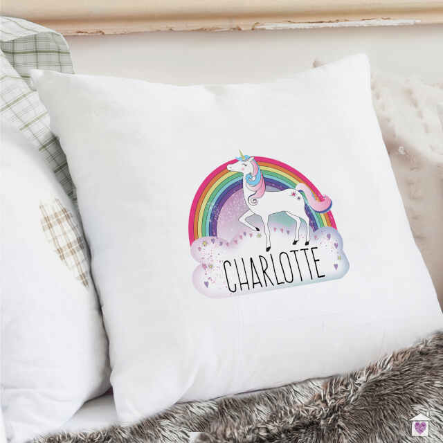 Personalised Unicorn Cream Cushion Cover - Image 5