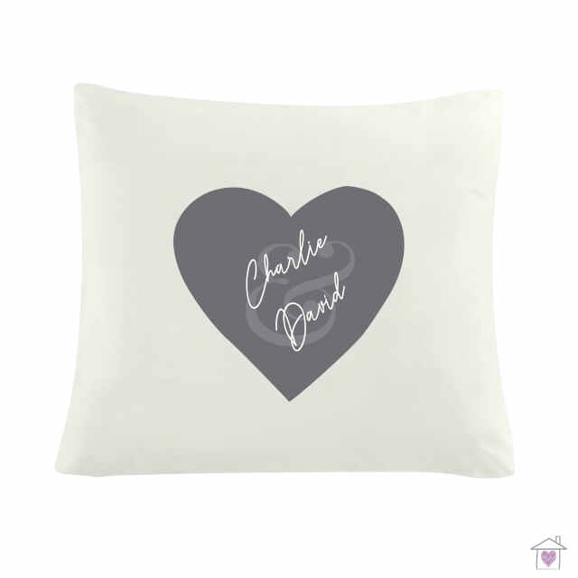 Personalised Couples Heart Cushion Cover - Image 2