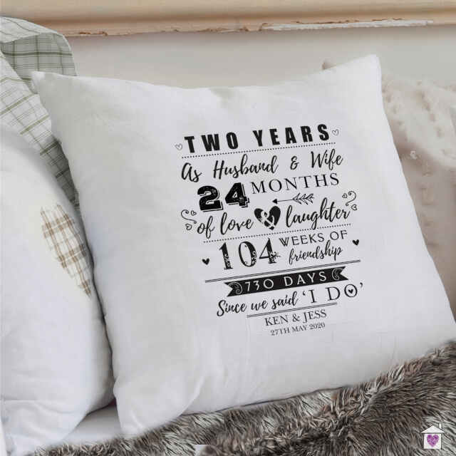 Personalised 2nd Anniversary Cushion Cover - Image 3