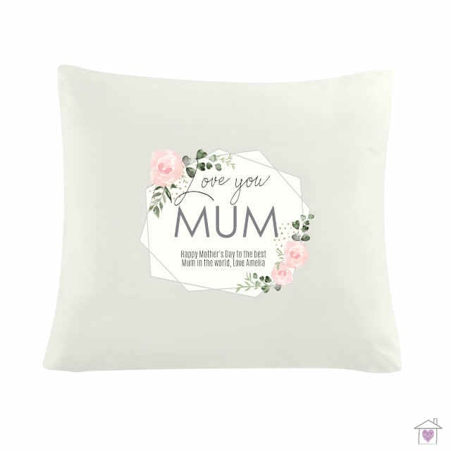 Personalised Abstract Rose Cream Cushion Cover - Image 2