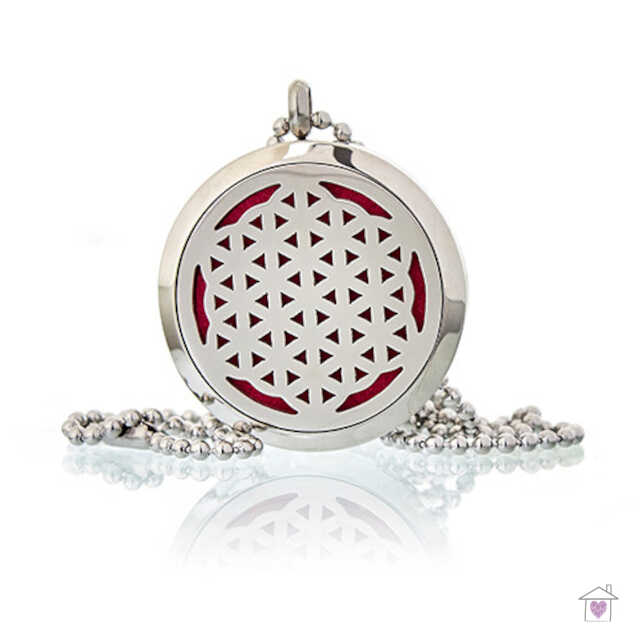 Aromatherapy Necklace - Flower of Life 25mm - Image 2