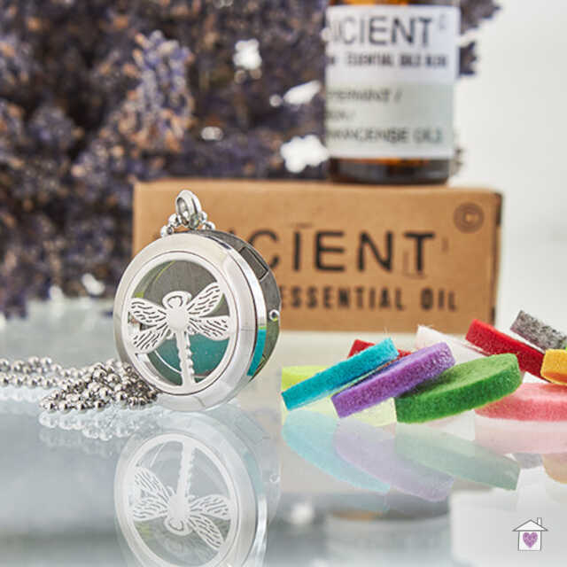 Aromatherapy Necklace - Dragonfly 25mm - Image 3