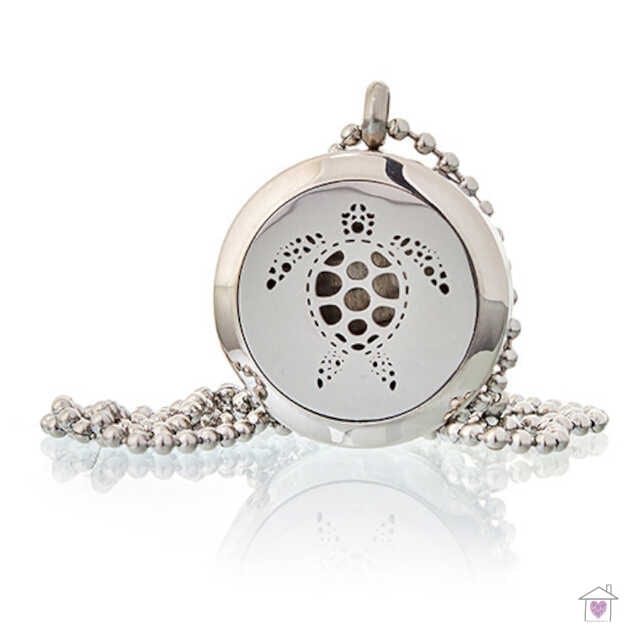 Aromatherapy Necklace - Turtle 25mm - Image 2
