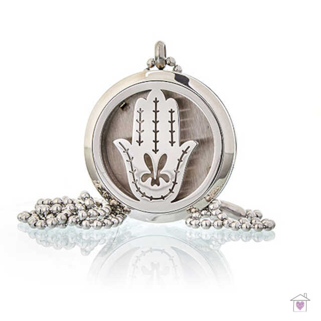 Aromatherapy Necklace - Hand of Fatima 30mm - Image 2