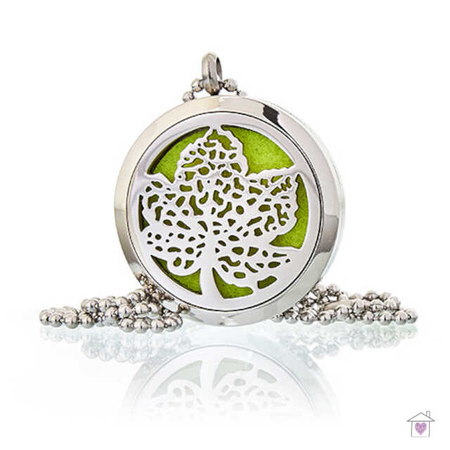 Aromatherapy Necklace - Leaf 30mm - Image 3