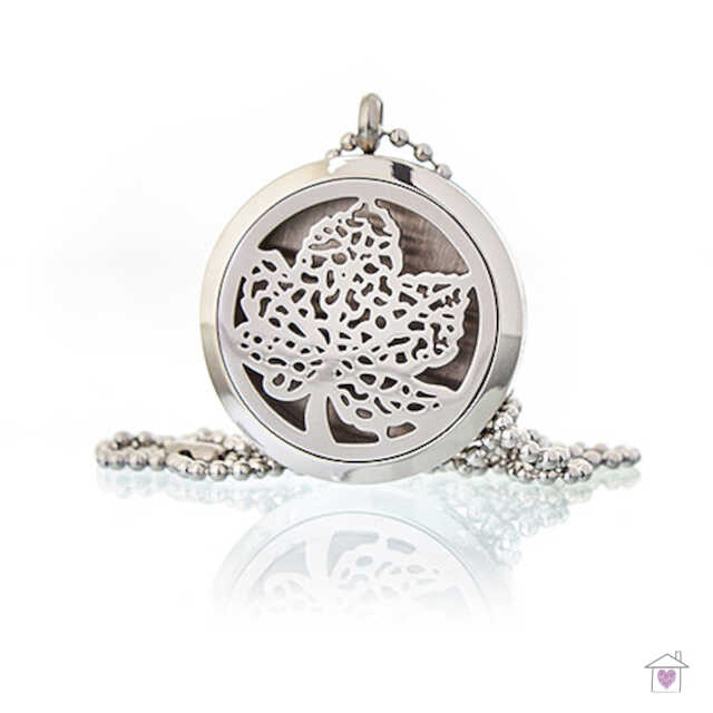 Aromatherapy Necklace - Leaf 30mm - Image 2
