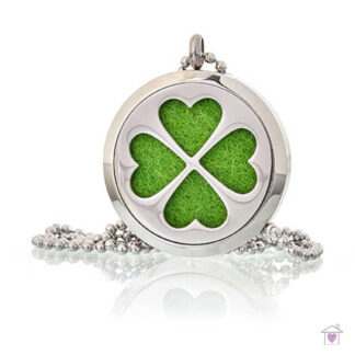 Aromatherapy Necklace - Four Leaf Clover 30mm