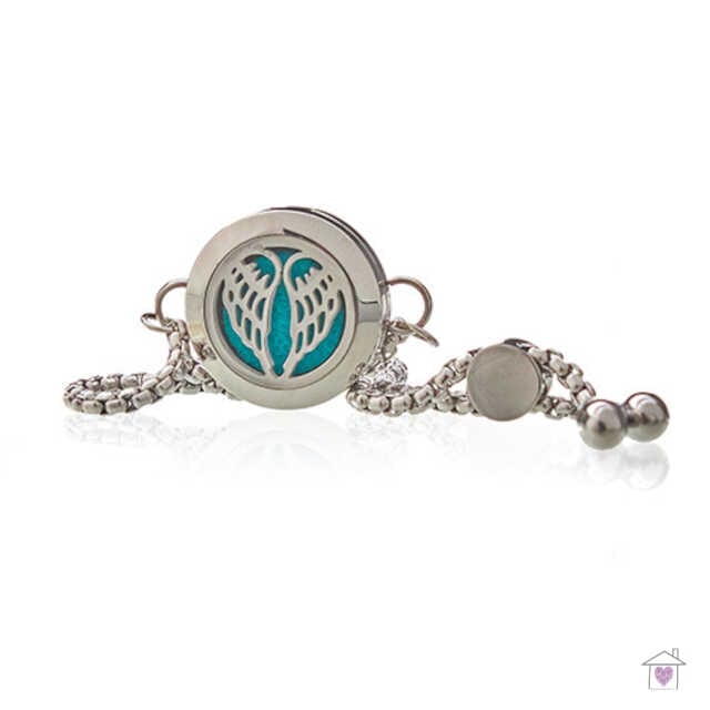 Aromatherapy Chain Bracelet - Angel Wings - 20mm - Image 4