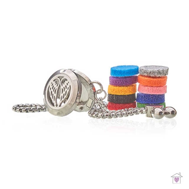 Aromatherapy Chain Bracelet - Angel Wings - 20mm - Image 2