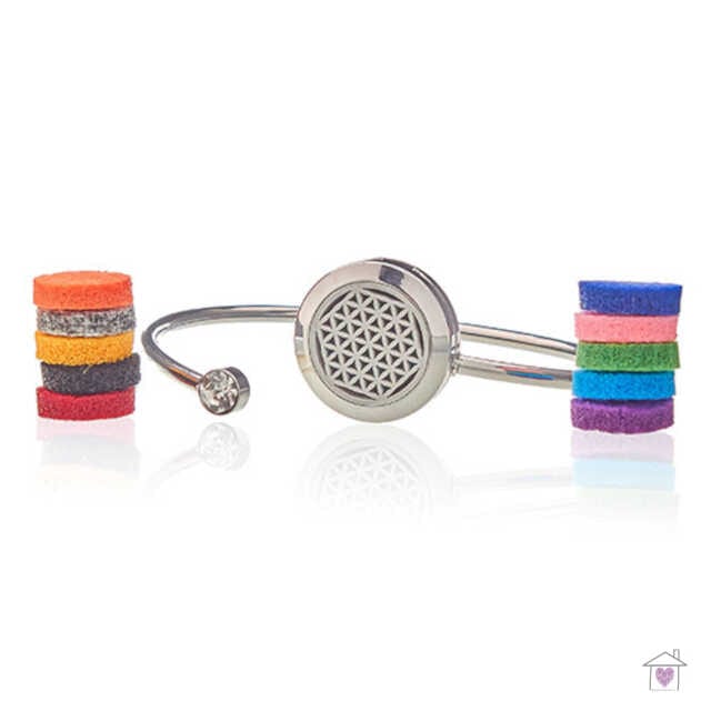 Aromatherapy Crystal Bracelet - Flower of Life - 20mm - Image 3