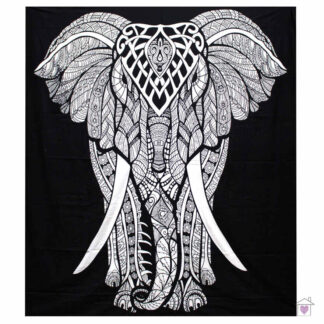Elephant Double Cotton Bedspread / Wall Hanging