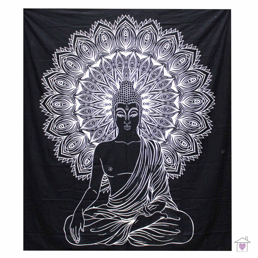 Buddha Double Cotton Bedspread / Wall Hanging