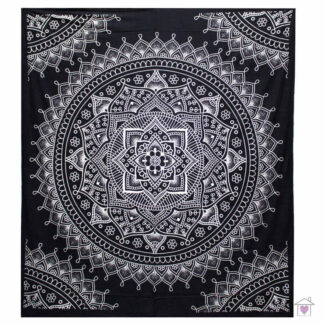 Lotus Flower Double Cotton Bedspread / Wall Hanging