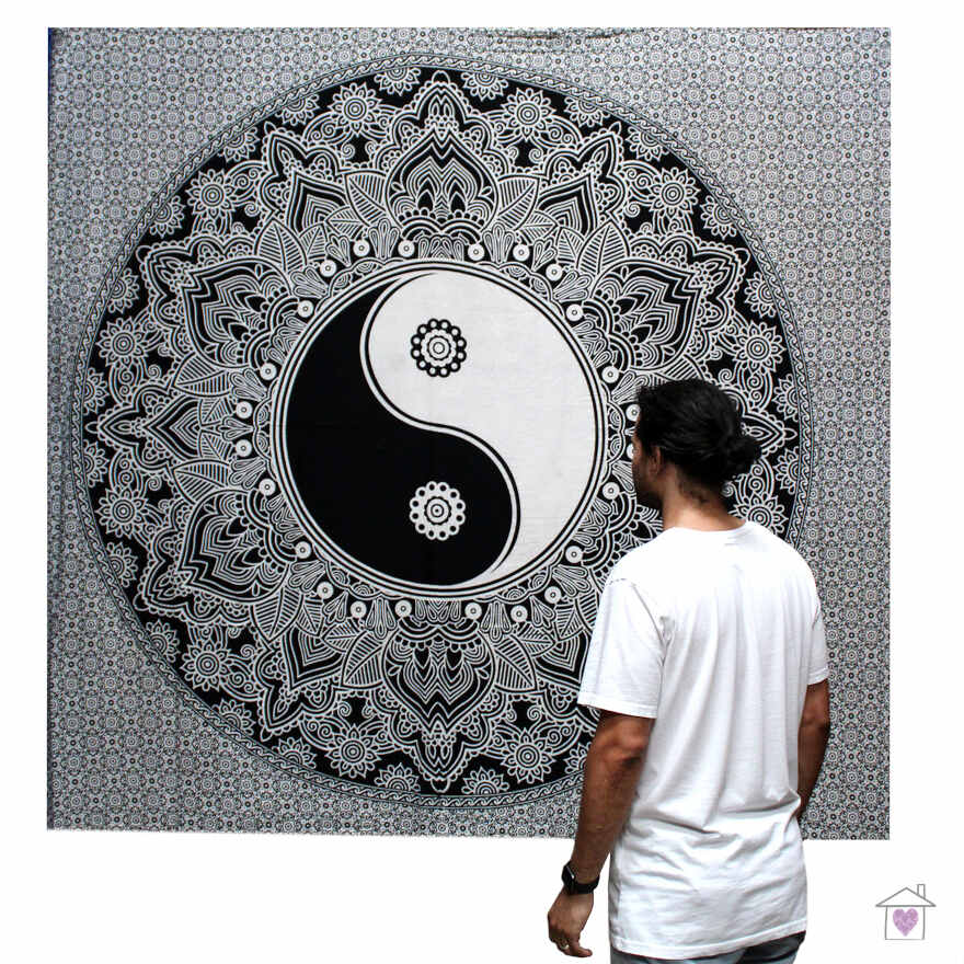 Ying yang Double Cotton Bedspread / Wall Hanging - Image 2